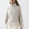 100 % Wolle Cape mit Fransen