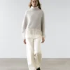 100 % Wolle Cape mit Fransen