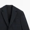 Anzug-Blazer aus kühler Wollmischung mit Karomuster Anzug-Blazer aus kühler Wollmischung mit Karomuster