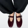 Ballerinas aus geknittertem Leder Ballerinas aus geknittertem Leder