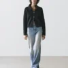 Baumwoll-Cardigan mit hohem Kragen Baumwoll-Cardigan mit hohem Kragen