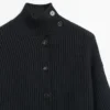Baumwoll-Cardigan mit hohem Kragen Baumwoll-Cardigan mit hohem Kragen