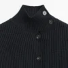 Baumwoll-Cardigan mit hohem Kragen Baumwoll-Cardigan mit hohem Kragen