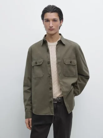 Baumwoll-Overshirt mit Taschen Baumwoll-Overshirt mit Taschen