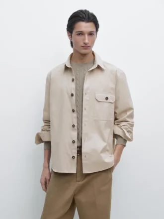 Baumwoll-Overshirt mit Taschendetails Baumwoll-Overshirt mit Taschendetails