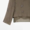 Bestickte, halbtransparente Bluse Bestickte, halbtransparente Bluse