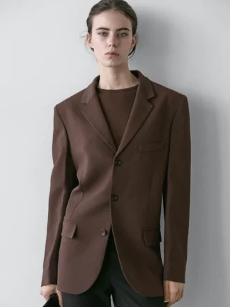 Blazer aus Kreppstoff
