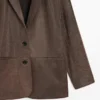 Blazer aus Wildleder mit Reverskragen Blazer aus Wildleder mit Reverskragen