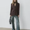 Blazer mit Taschen und Reverskragen Blazer mit Taschen und Reverskragen