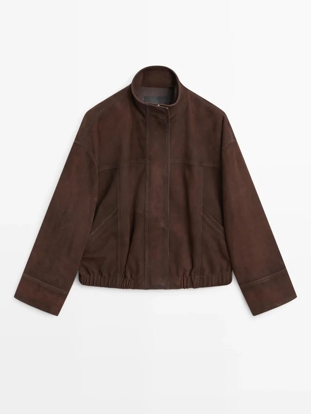 Bomberjacke aus Wildleder Bomberjacke aus Wildleder