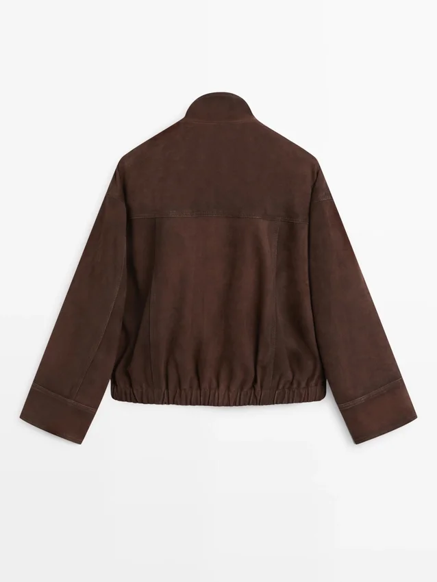 Bomberjacke aus Wildleder Bomberjacke aus Wildleder