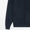 Cardigan aus 100 % Baumwolle mit Poloshirts-Kragen Cardigan aus 100 % Baumwolle mit Poloshirts-Kragen