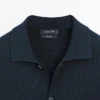 Cardigan aus 100 % Baumwolle mit Poloshirts-Kragen Cardigan aus 100 % Baumwolle mit Poloshirts-Kragen