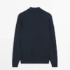 Cardigan aus 100 % Baumwolle mit Poloshirts-Kragen Cardigan aus 100 % Baumwolle mit Poloshirts-Kragen
