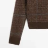 Cardigan aus Alpaka mit Karomuster und Filzstruktur Cardigan aus Alpaka mit Karomuster und Filzstruktur