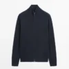Cardigan aus Baumwolle mit Reißverschluss Cardigan aus Baumwolle mit Reißverschluss