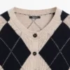 Cardigan aus Baumwollmischung mit Argyle-Muster Cardigan aus Baumwollmischung mit Argyle-Muster