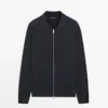 Cardigan aus Baumwollmischung mit Reißverschluss Cardigan aus Baumwollmischung mit Reißverschluss