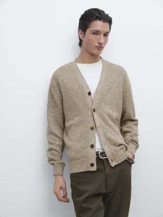 Cardigan aus Baumwollstrick mit Knöpfen