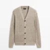Cardigan aus Baumwollstrick mit Knöpfen Cardigan aus Baumwollstrick mit Knöpfen