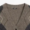 Cardigan aus Wollmischung mit Argyle-Muster Cardigan aus Wollmischung mit Argyle-Muster