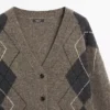 Cardigan aus Wollmischung mit Argyle-Muster Cardigan aus Wollmischung mit Argyle-Muster