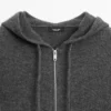 Cardigan aus Wollmischung mit Reißverschluss und Kapuze Cardigan aus Wollmischung mit Reißverschluss und Kapuze