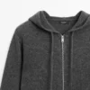 Cardigan aus Wollmischung mit Reißverschluss und Kapuze Cardigan aus Wollmischung mit Reißverschluss und Kapuze