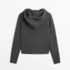 Cardigan aus Wollmischung mit Reißverschluss und Kapuze Cardigan aus Wollmischung mit Reißverschluss und Kapuze