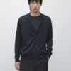 Cardigan aus Wollmischung mit Reverskragen Cardigan aus Wollmischung mit Reverskragen