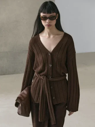 Cardigan mit Taillendetail