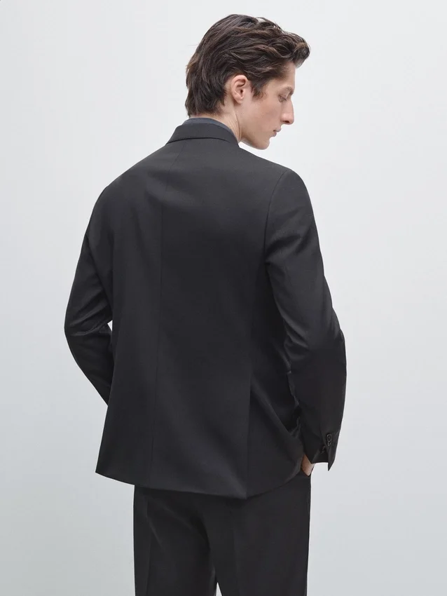 Cool Wool Zweireihiger Blazer für Anzüge Cool Wool Zweireihiger Blazer für Anzüge