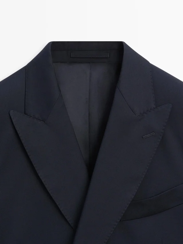 Cool Wool Zweireihiger Blazer für Anzüge Cool Wool Zweireihiger Blazer für Anzüge