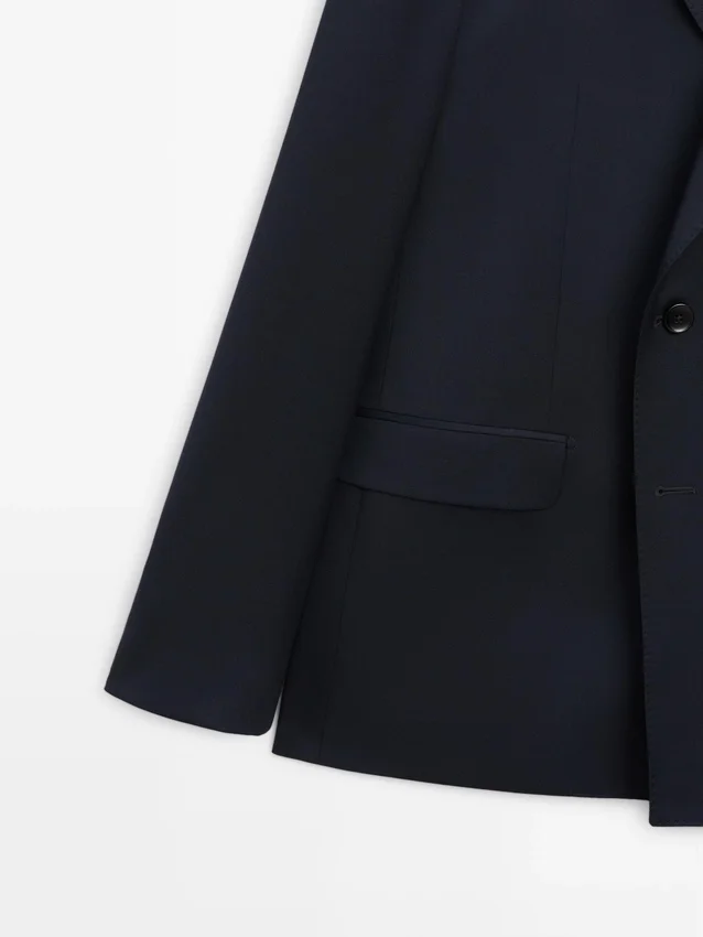 Cool Wool Zweireihiger Blazer für Anzüge Cool Wool Zweireihiger Blazer für Anzüge