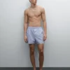 Einfarbige Boxershorts aus Popeline Einfarbige Boxershorts aus Popeline