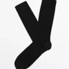 Einfarbige Socken aus Seidenmischgewebe