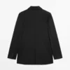 Extrafeiner Zweiknopf-Blazer aus Wolle Extrafeiner Zweiknopf-Blazer aus Wolle