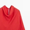 Fließende Bluse mit drapiertem Kragen Fließende Bluse mit drapiertem Kragen