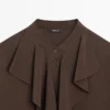 Fließende Bluse mit Rüschen Fließende Bluse mit Rüschen