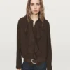 Fließende Bluse mit Rüschen Fließende Bluse mit Rüschen