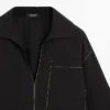 Fließendes Overshirt aus Wollmischung mit Taschendetails Fließendes Overshirt aus Wollmischung mit Taschendetails
