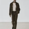 Flock-Jeans mit geradem Bein und niedriger Leibhöhe Flock-Jeans mit geradem Bein und niedriger Leibhöhe