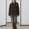 Flock-Jeansjacke mit Kragen Flock-Jeansjacke mit Kragen