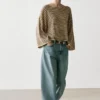 Gestreifter Strickpullover aus 100 % Baumwolle Gestreifter Strickpullover aus 100 % Baumwolle
