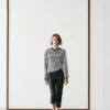 Gestreifter Strickpullover aus Baumwolle und Seide Gestreifter Strickpullover aus Baumwolle und Seide