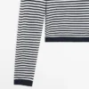 Gestreifter Strickpullover aus Baumwolle und Seide Gestreifter Strickpullover aus Baumwolle und Seide