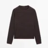 Gestreifter Strickpullover aus Baumwollmischung Gestreifter Strickpullover aus Baumwollmischung