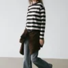 Gestreiftes Langarm-Baumwoll-T-Shirt Gestreiftes Langarm-Baumwoll-T-Shirt