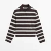 Gestreiftes Langarm-Poloshirt aus Baumwolle Gestreiftes Langarm-Poloshirt aus Baumwolle