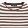 Gestreiftes Langarm-T-Shirt mit Kontrastdetail Gestreiftes Langarm-T-Shirt mit Kontrastdetail